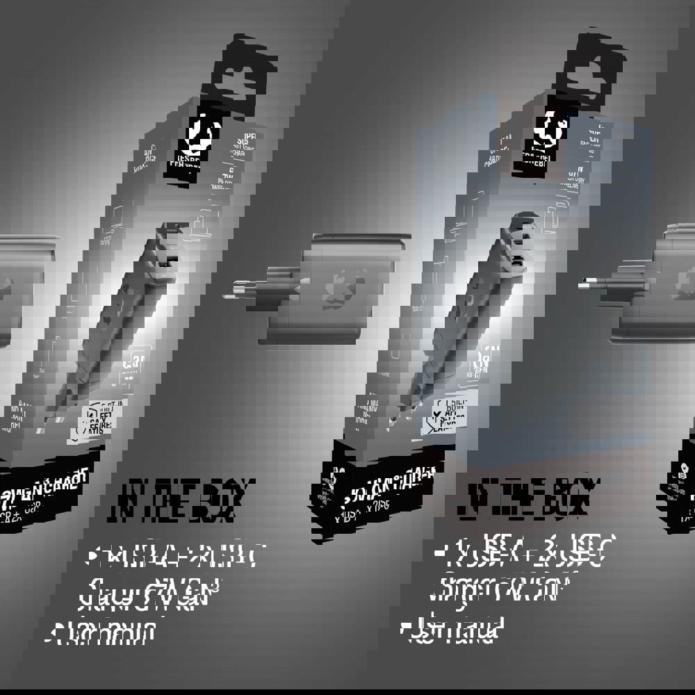 Fresh 'n Rebel 67W Laptop Snellader GaN USB-C &amp; USB-A