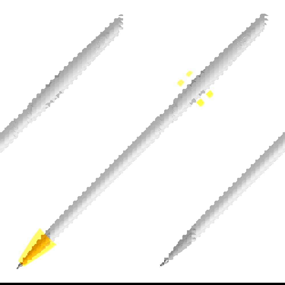 Ball pen Nora hardcolour - White / Yellow