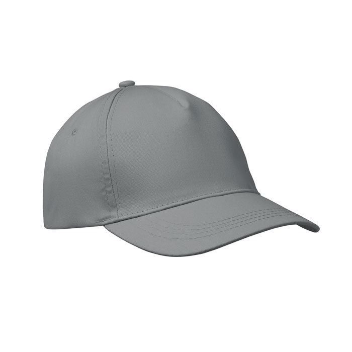 BUZZ - 5 panel baseball cap 160 gr/m - Grey