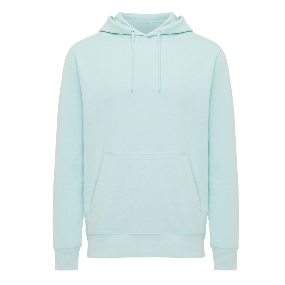 IQONIQ Rila lightweight recycled cotton hoodie - crushed mint (± PMS 12-5410 TCX)