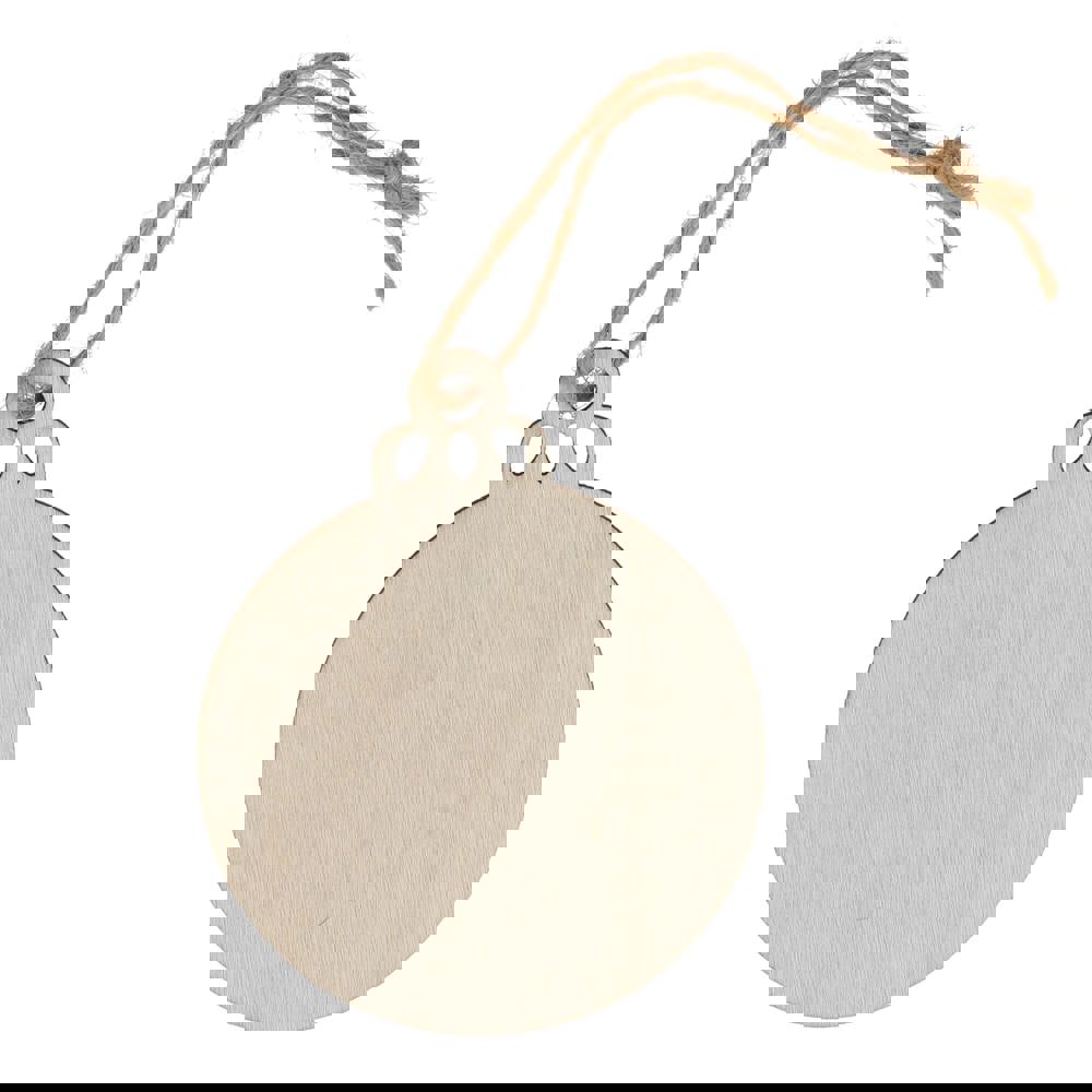 Bauble shaped wooden Christmas ornament