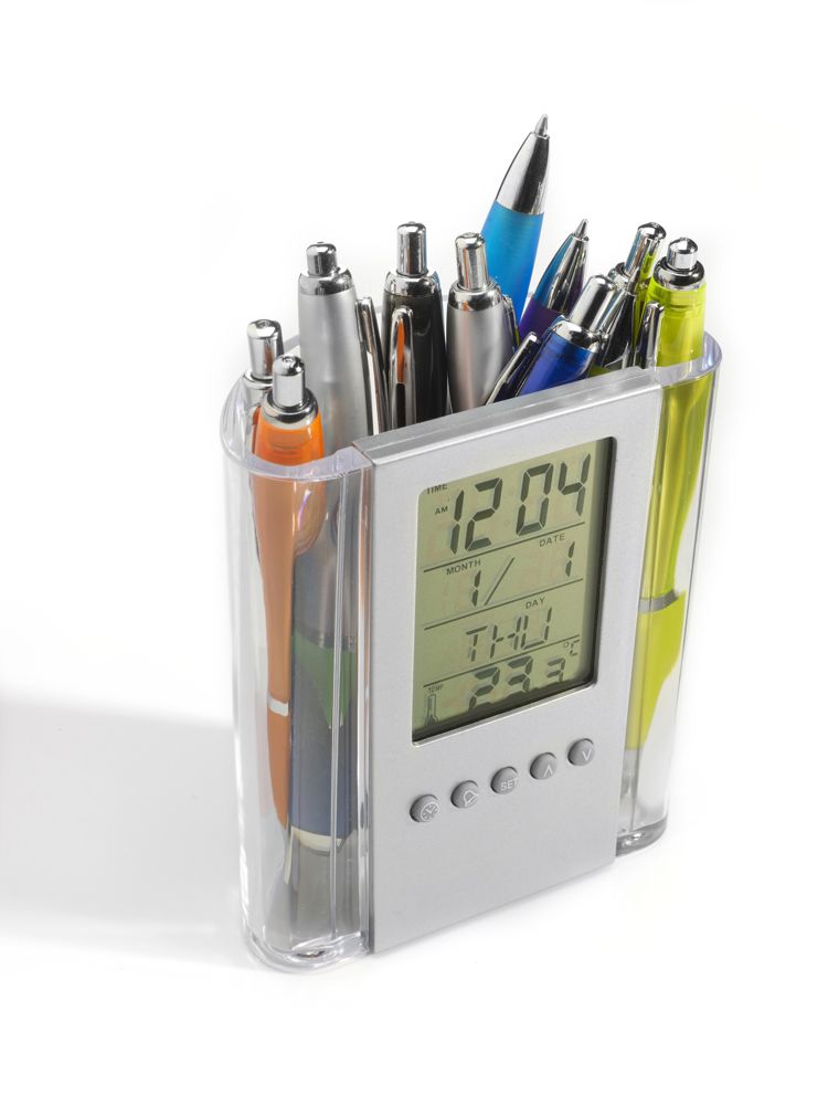 ABS pen holder with clock Carter