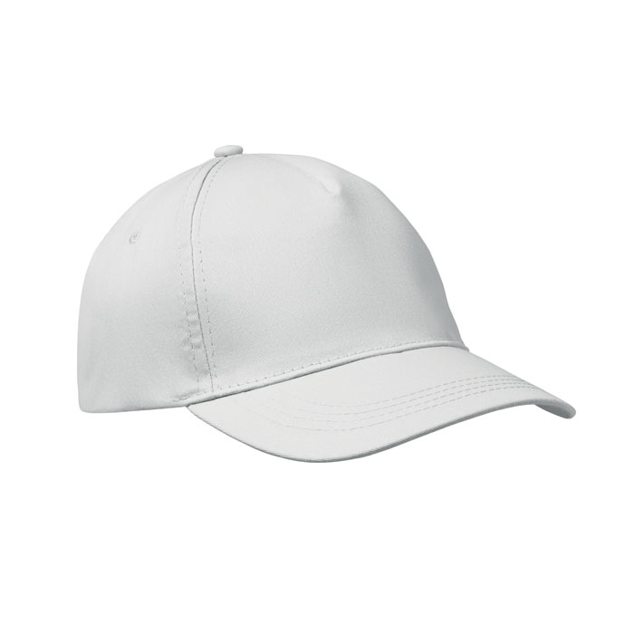 BUZZ - 5 panel baseball cap 160 gr/m - White