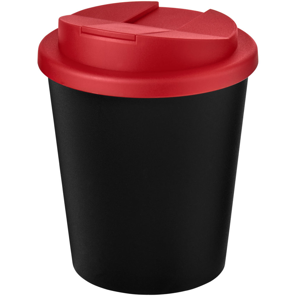 Americano® Espresso Eco 250 ml recycled tumbler with spill-proof lid - Black, Red