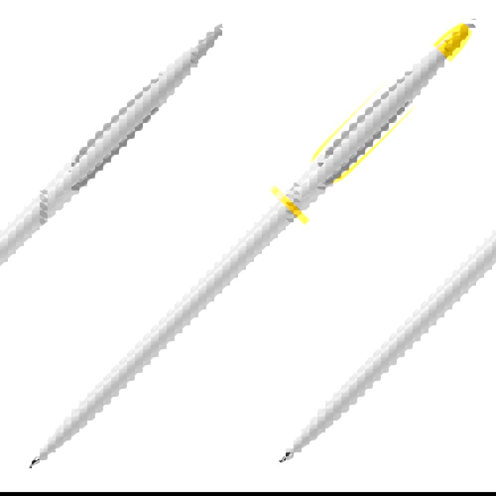 Ball pen S! hardcolour - White / Yellow