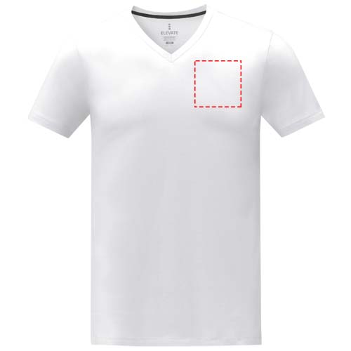 Somoto Heren T-shirt met V-hals en korte mouwen 