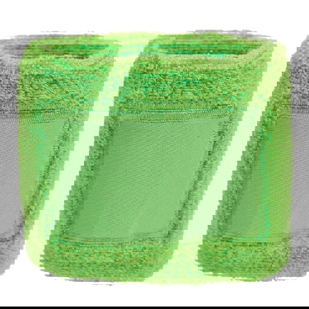 Frottier Armschweißband mit Label - Grün (PMS 7488c) / Grun