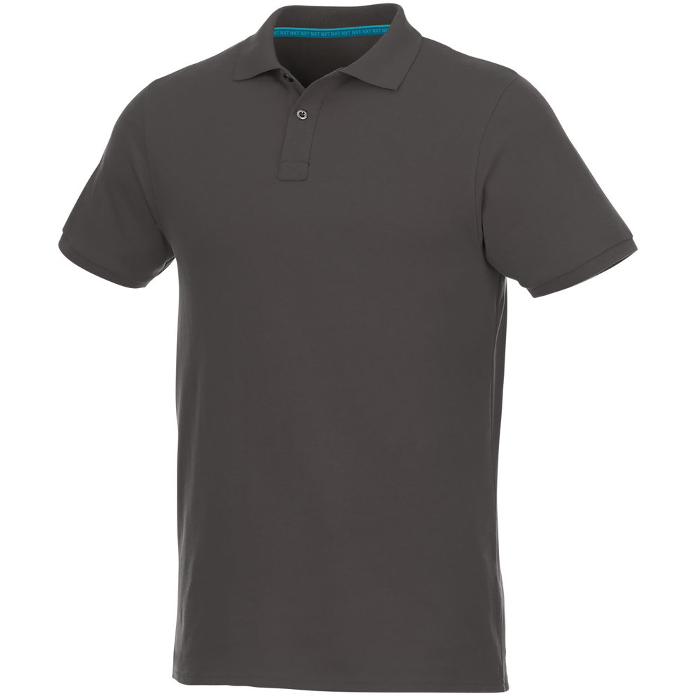Beryl short sleeve men's organic recycled polo - Storm grey