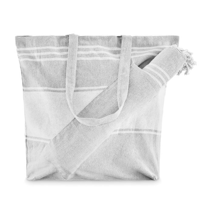HUMMUM - Beach bag with hammam towel - Grey