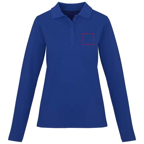Calgary 180 g/m² damespolo met lange mouwen
