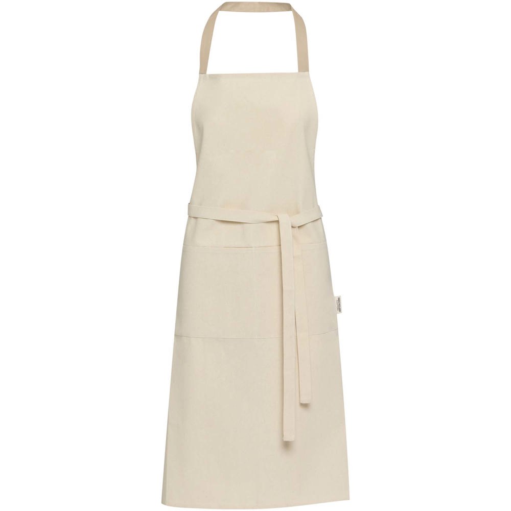 Nia 200 g/m² recycled cotton apron - Oatmeal