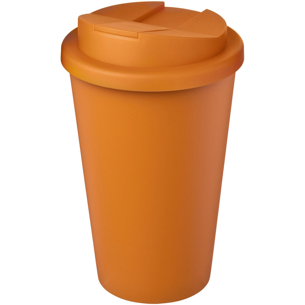 Americano® Eco 350 ml recycled tumbler with spill-proof lid - Orange