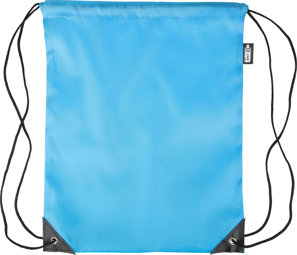 Recycled rPET polyester (210D) drawstring backpack Enrique - light blue