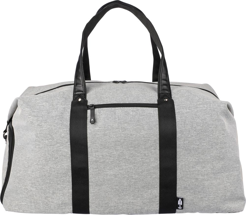 600D recycled polyester duffle bag Desmond - Light grey