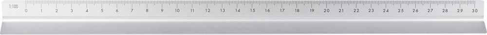 Aluminium-Dreiecklineal 30 cm Tavi - silber