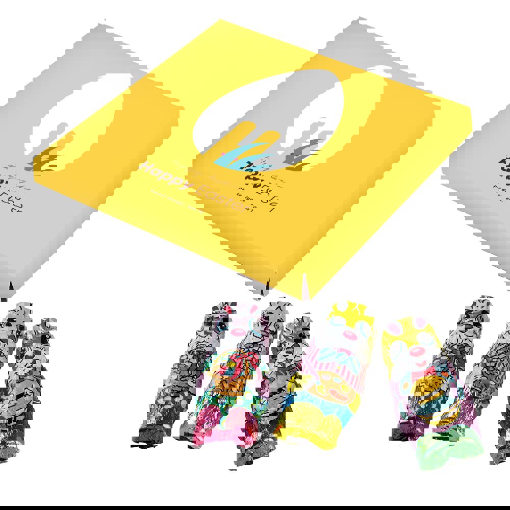 Flache Schachtel mit Schokolade