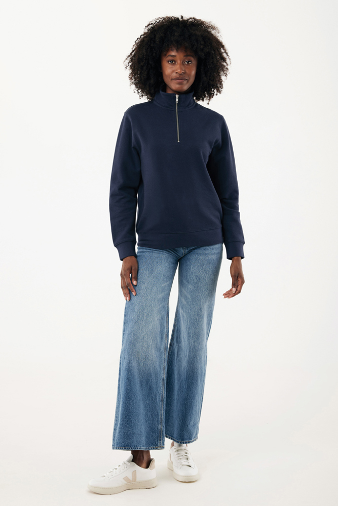 IQONIQ Elgon recycled cotton quarter zip sweater