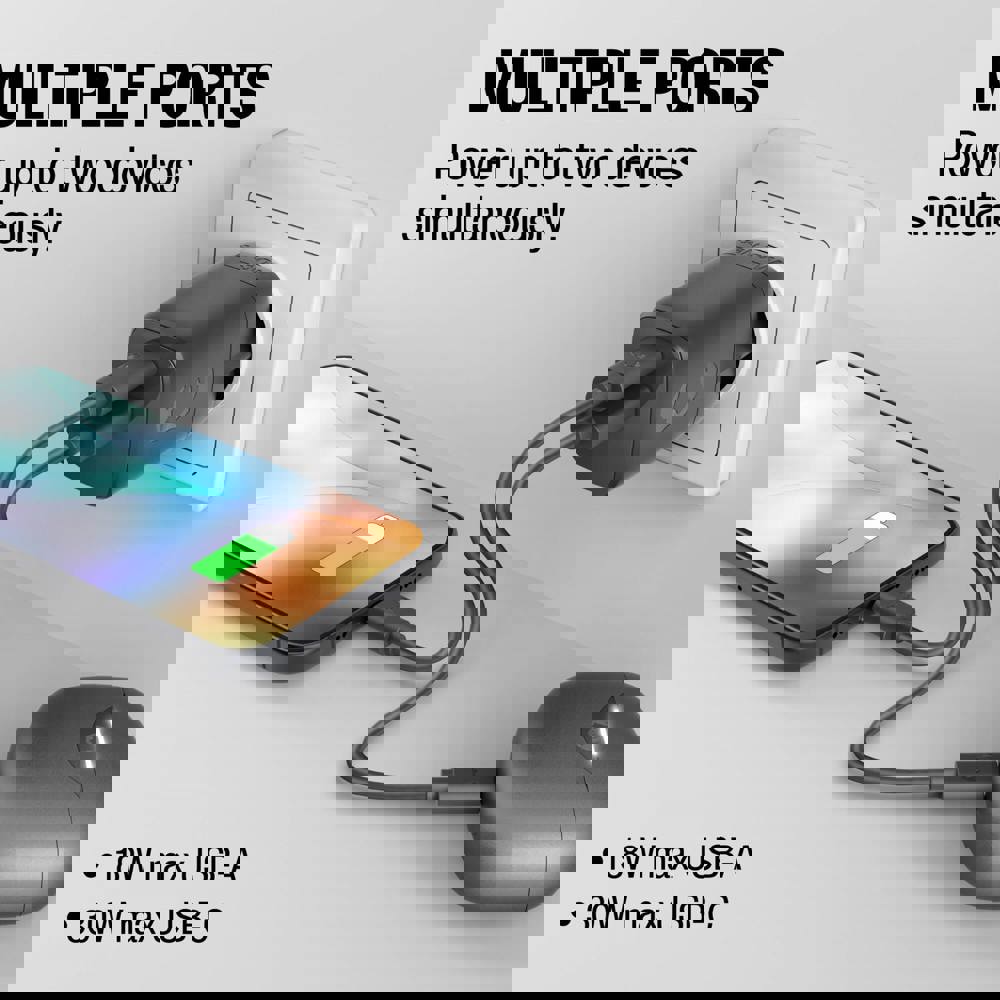Fresh 'n Rebel 30W Snellader GaN USB-C &amp; USB-A