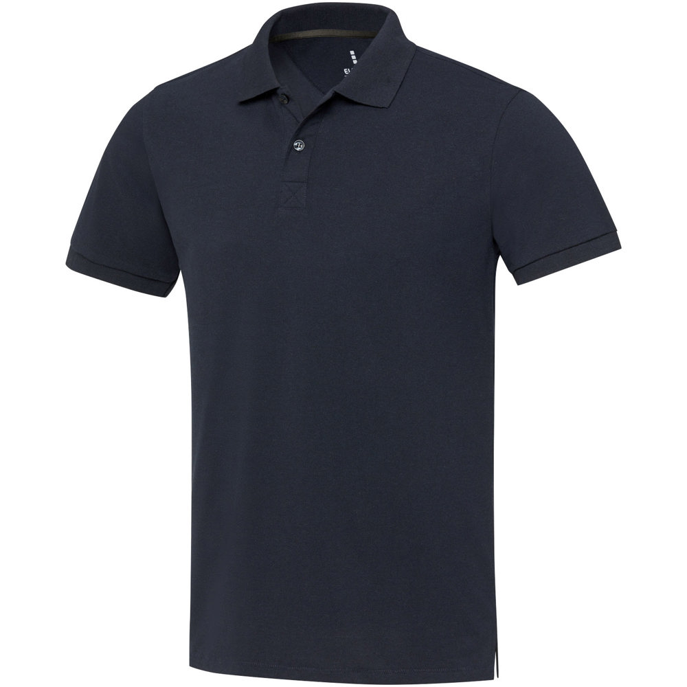 Emerald short sleeve unisex Aware™ recycled polo - Navy
