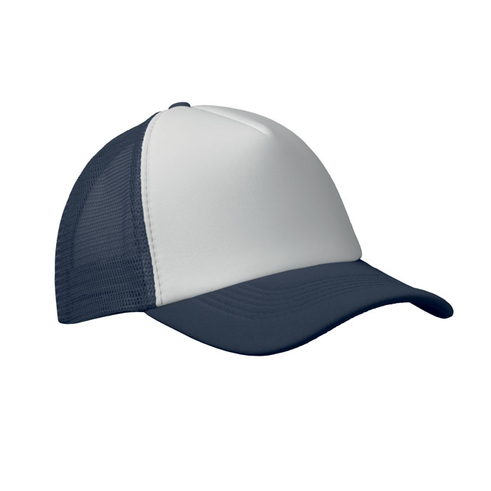 BUBBLE - 5 panel trucker cap - White/Dark Blue