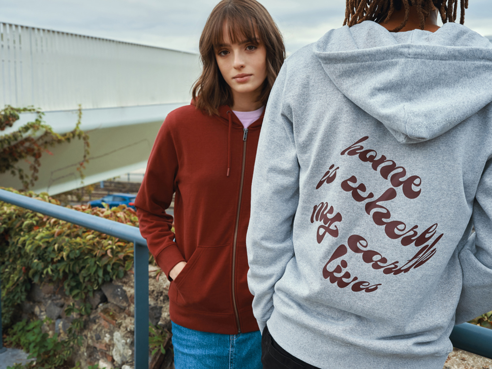 IQONIQ Abisko recycled cotton zip through hoodie