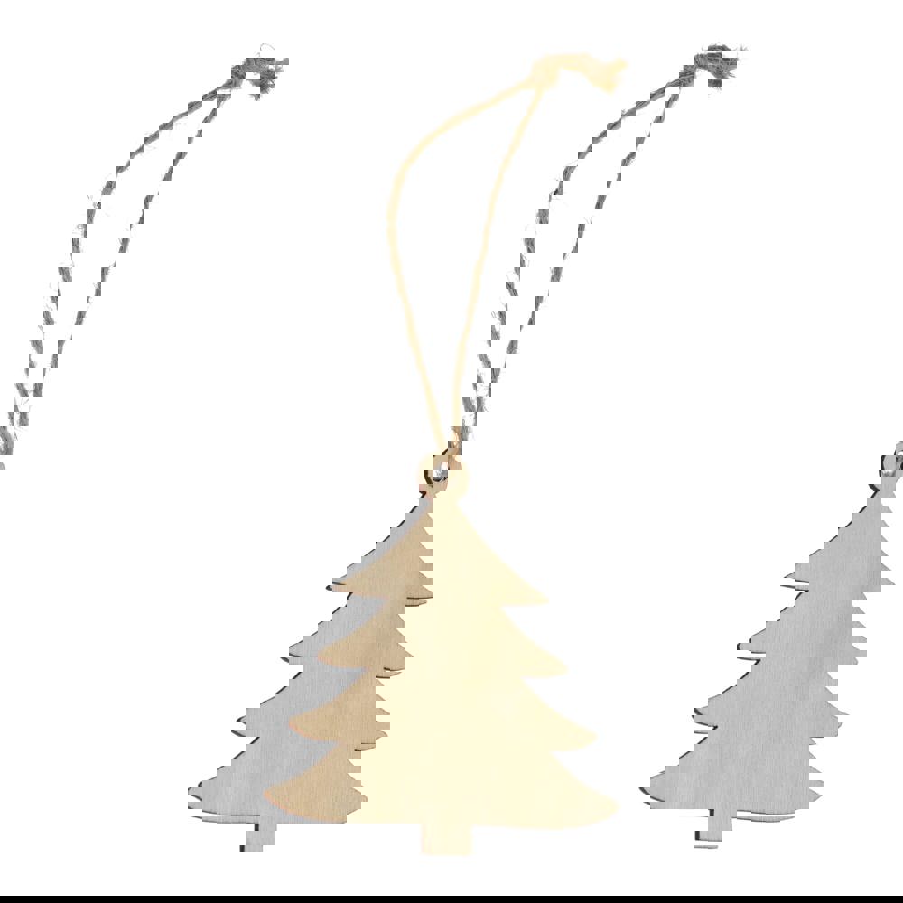 Baumförmiges Weihnachtsornament aus Holz