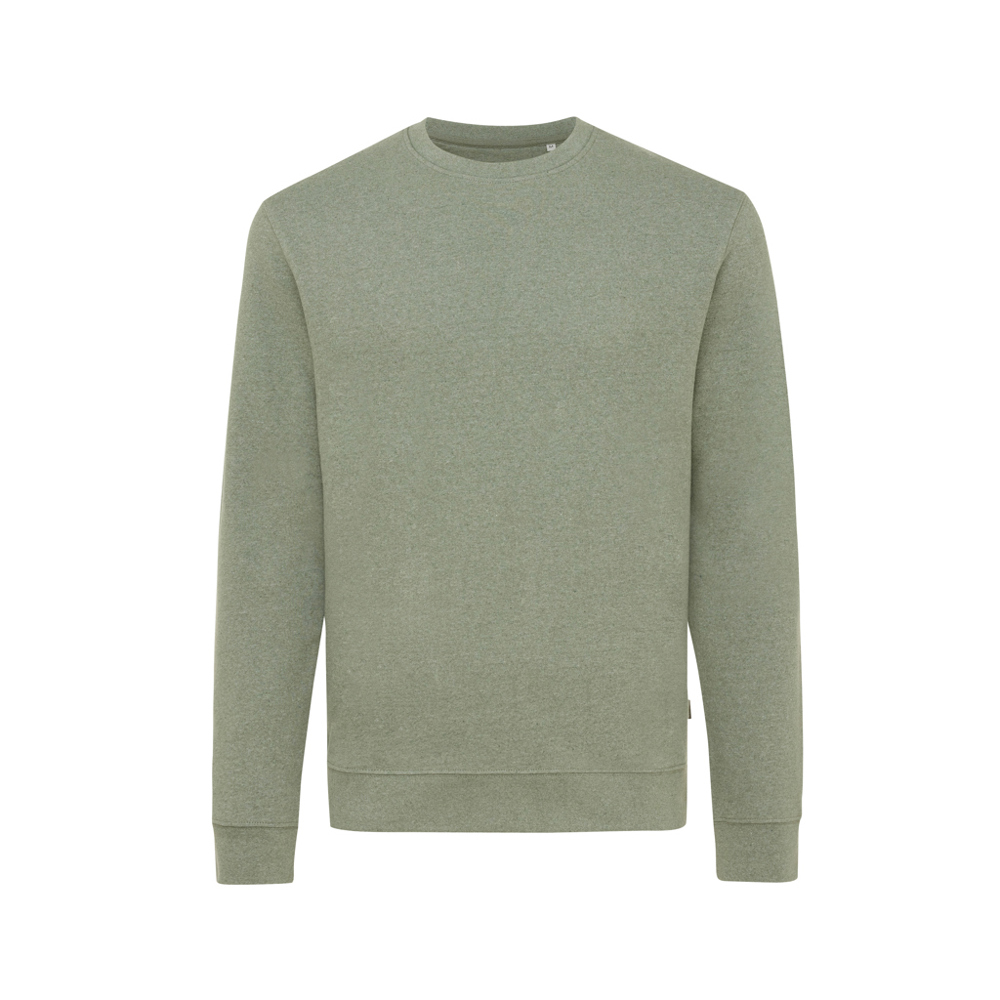 IQONIQ Denali recycled cotton crew neck undyed - heather green (± PMS heather green)