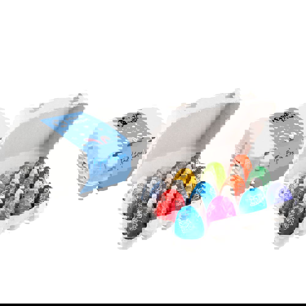 Eierdoosje met 12 Tony Chocolonely paaseitjes