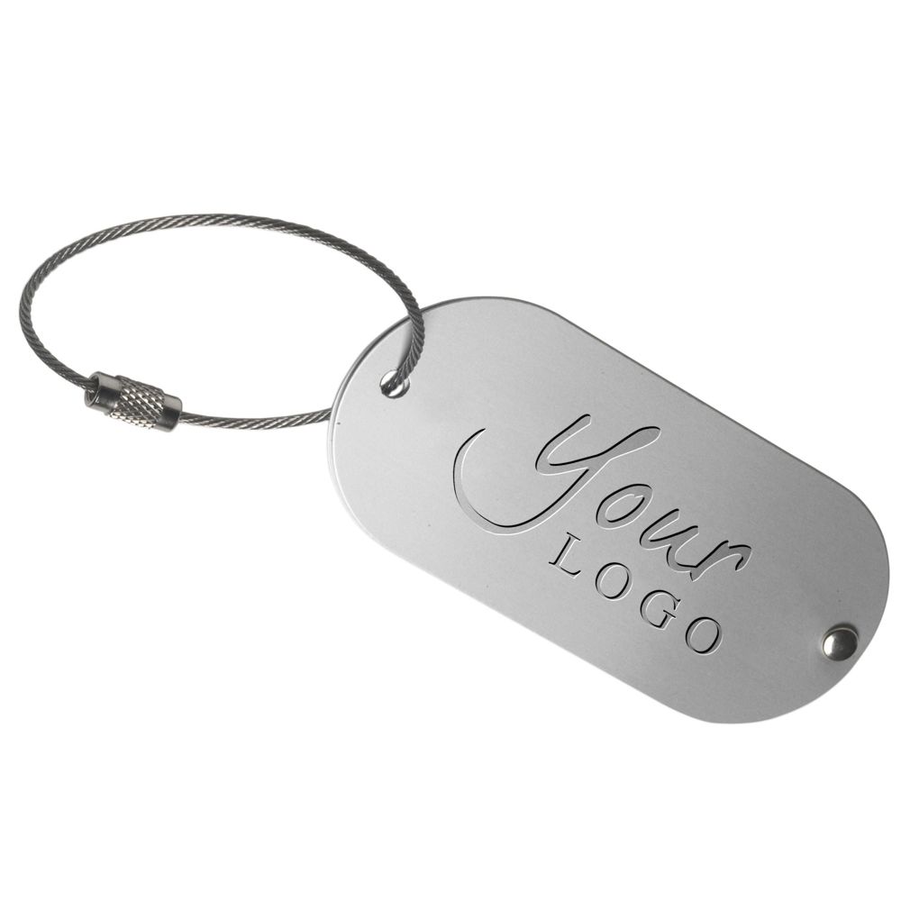 Aluminium luggage tag Isa