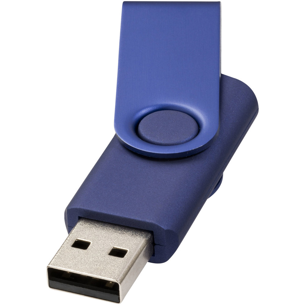 Rotate-metallic 4GB USB flash drive - Navy
