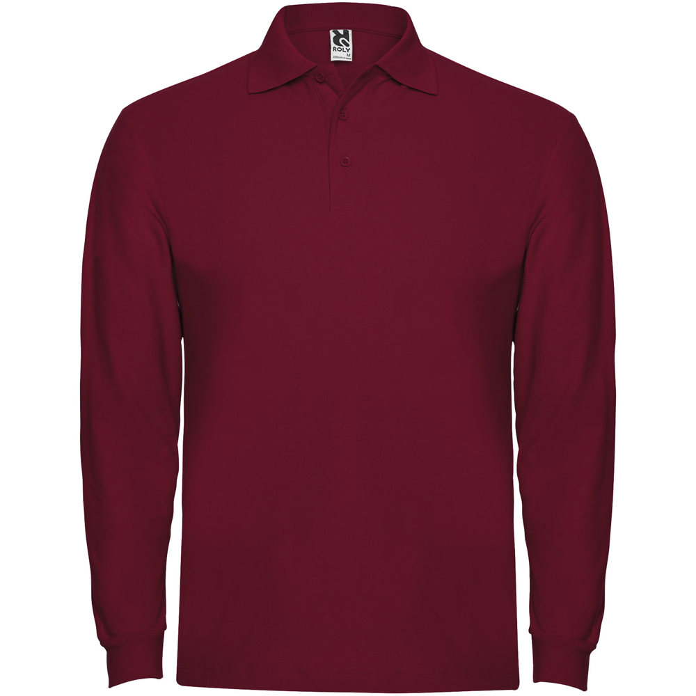 Estrella long sleeve men's polo - Garnet
