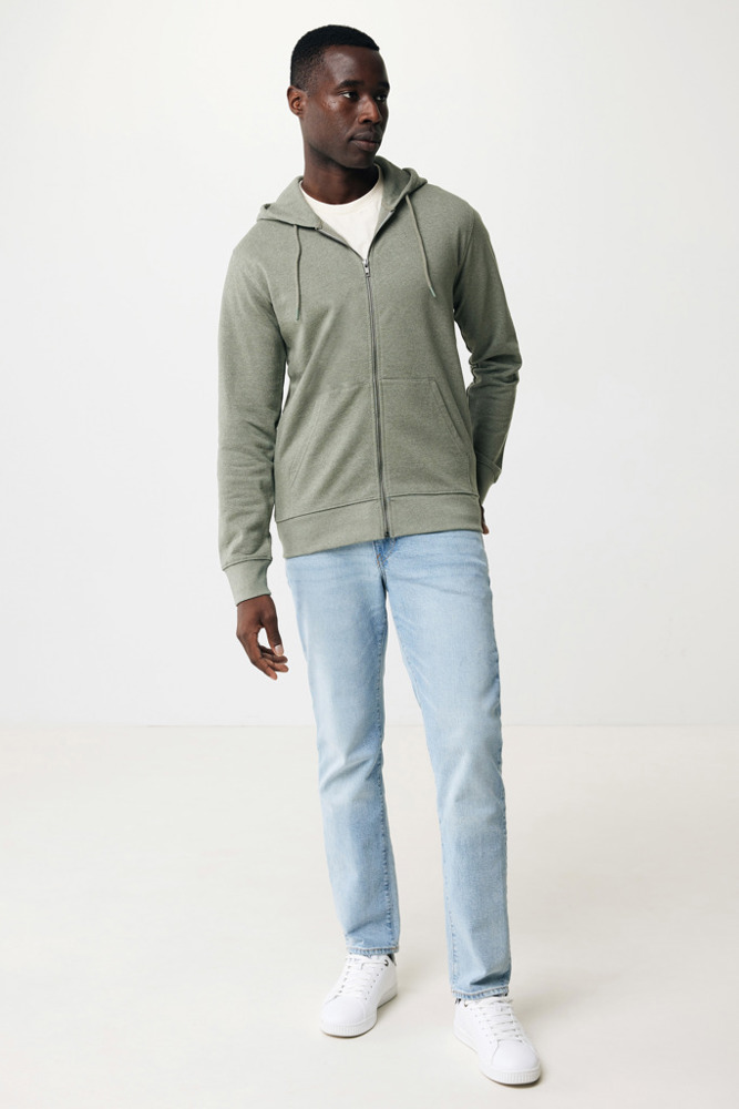 IQONIQ Abisko recycled cotton zip through hoodie