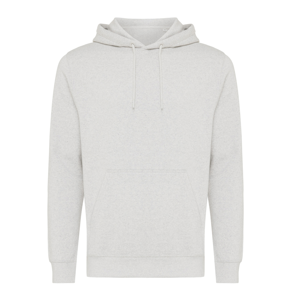 IQONIQ Rila lightweight recycled cotton hoodie - light heather grey (± PMS light heather grey)