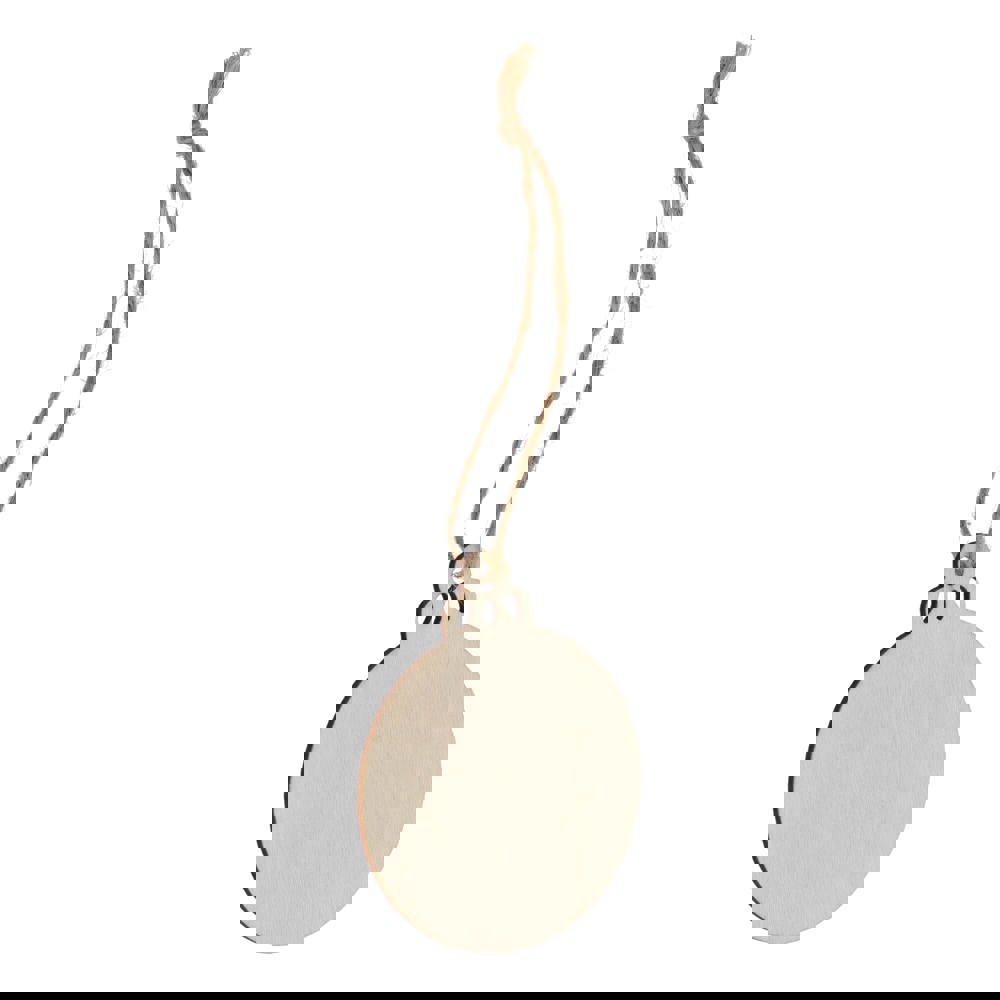 Bauble shaped wooden Christmas ornament