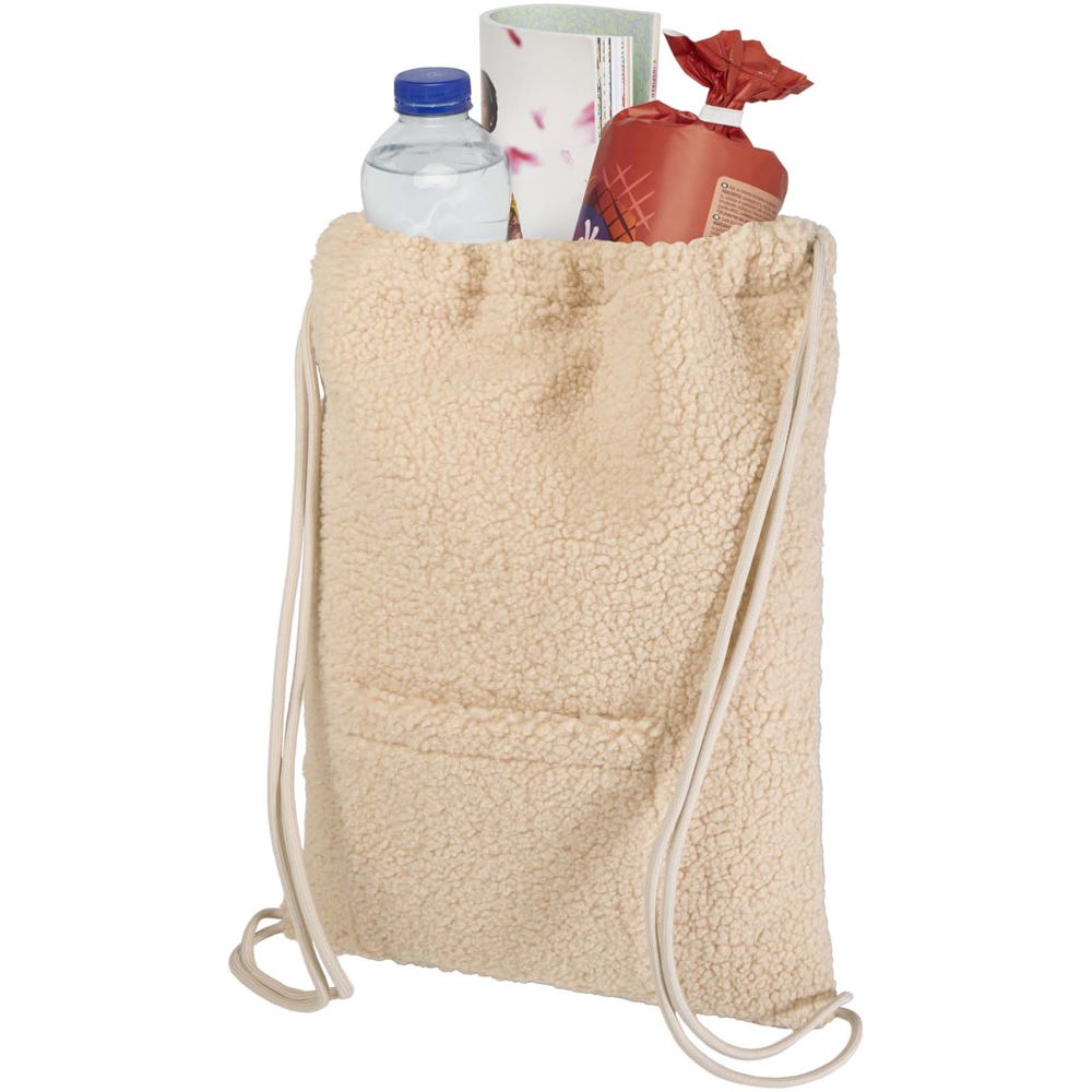 Bear GRS recycled sherpa drawstring backpack 9L