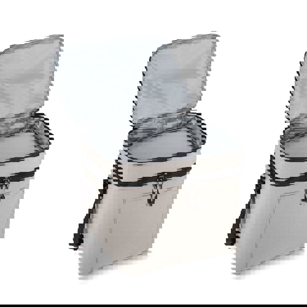 600D gerecycled PET koeltas met twee vakken 30 x 20 x 24 cm 12 L