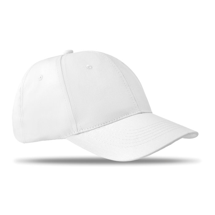 BASIE APOLLO - Baseball cap 6 panels 160g/m² - weiss