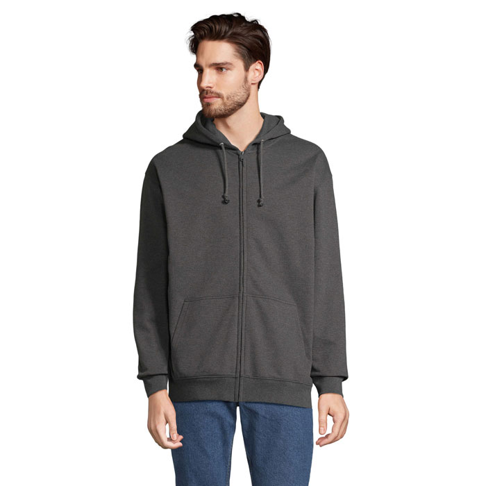 CARTER - CARTER Full Zip Hoodie - Charcoal Melange