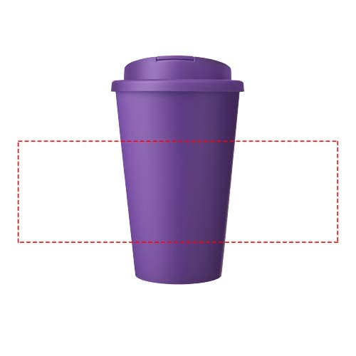 Americano® Eco 350 ml recycled tumbler with spill-proof lid