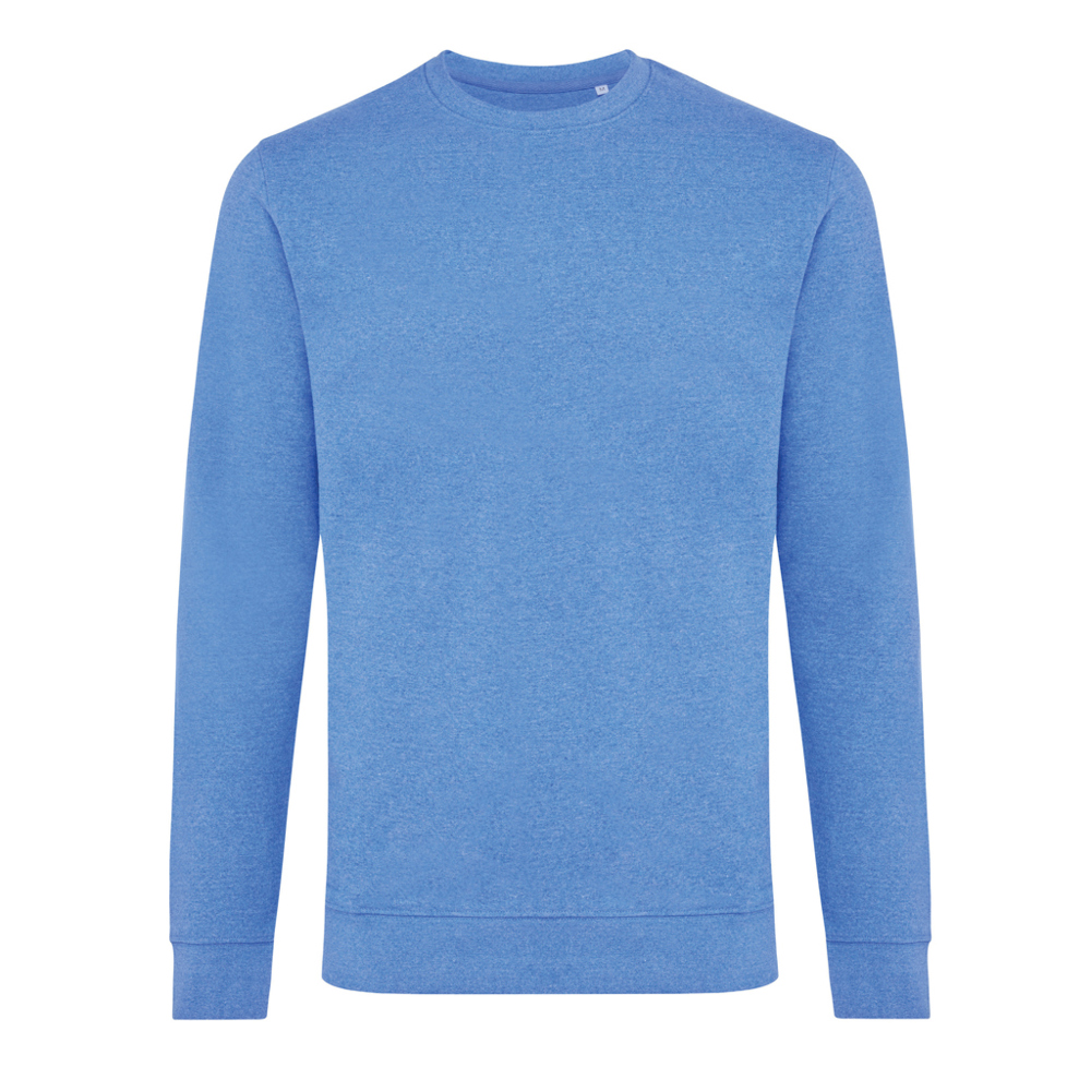 IQONIQ Denali recycled cotton crew neck undyed - heather blue (± PMS heather blue)
