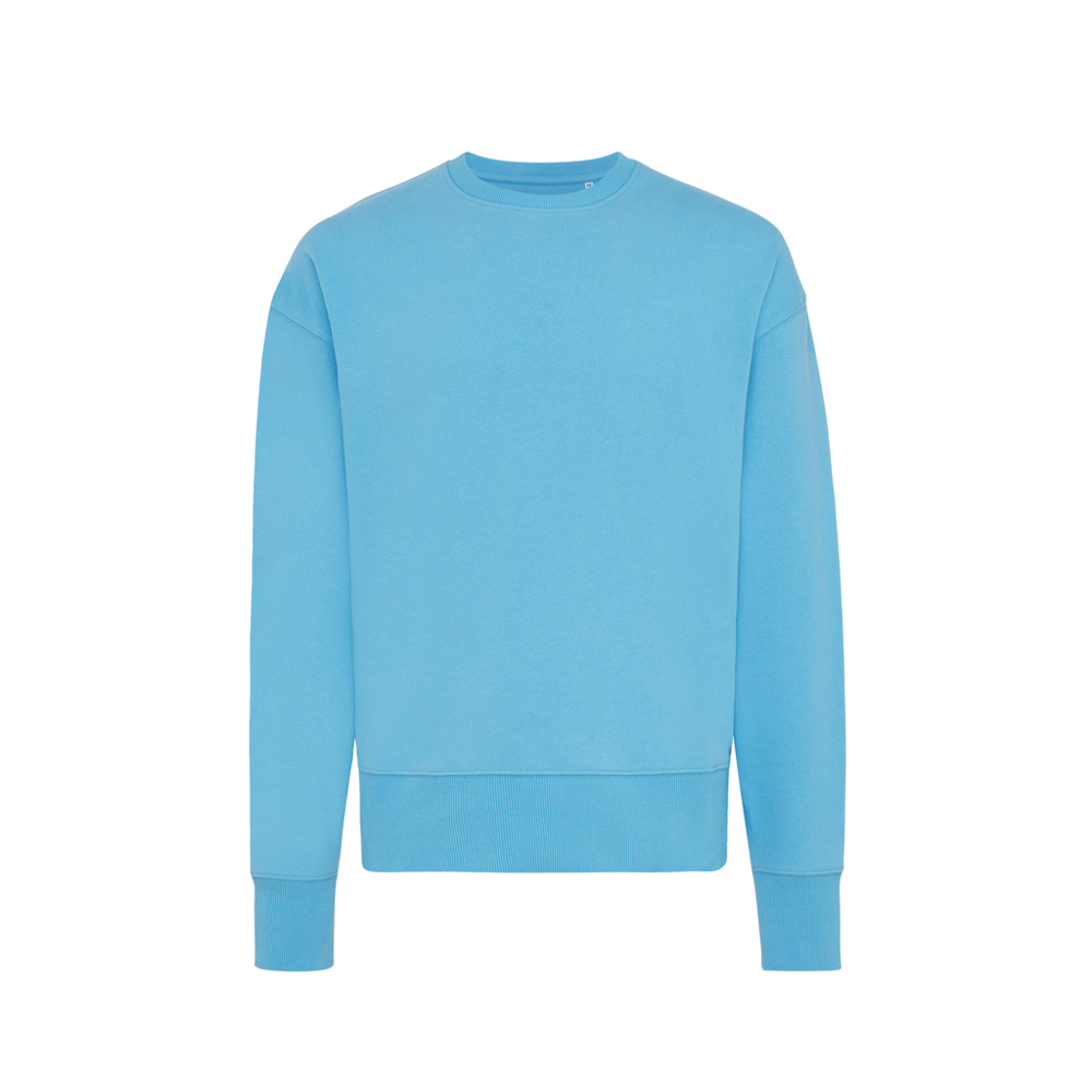 IQONIQ Kruger relaxed recycled cotton crew neck - tranquil blue (± PMS 17-4139TCX)