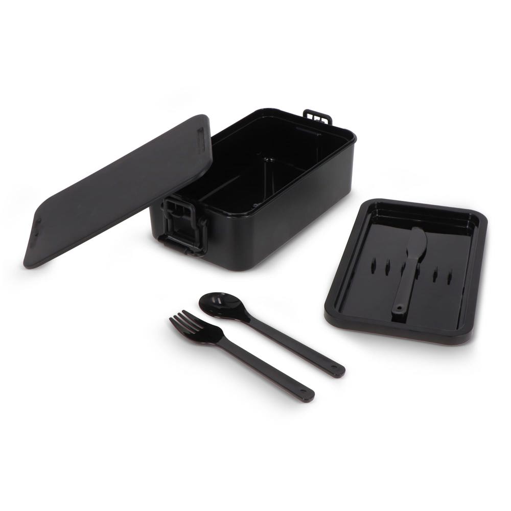 Double layer Lunch Box with Cutlery