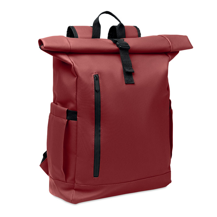 BANGKOK ROLL - Rolltop laptop rucksack 600D - burgundy