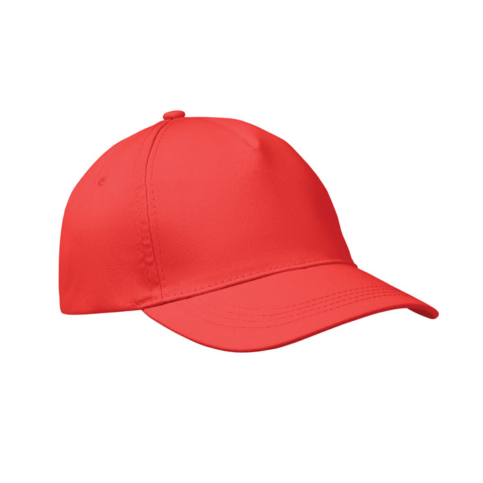BUZZ - 5 panel baseball cap 160 gr/m - Red