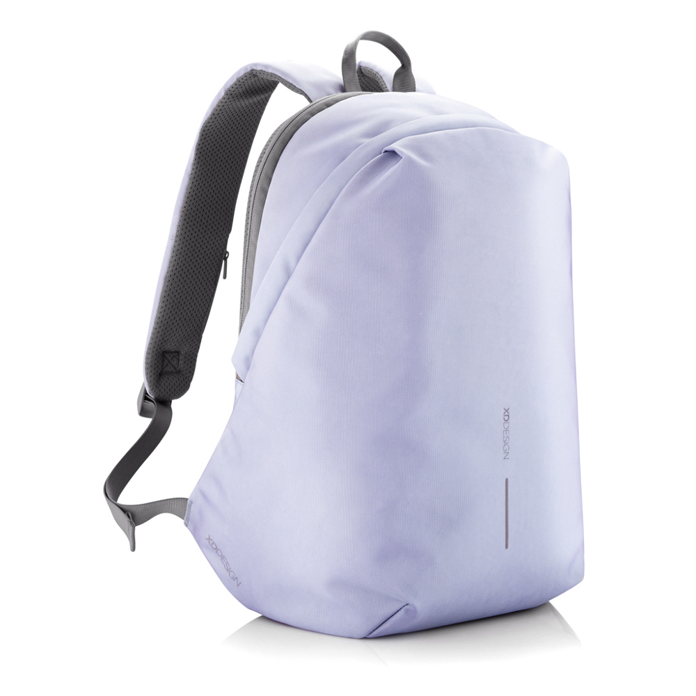 Bobby Soft, anti-theft backpack - lavender, grey (± PMS 15-3716TCX/ ± PMS Cool Grey 9)