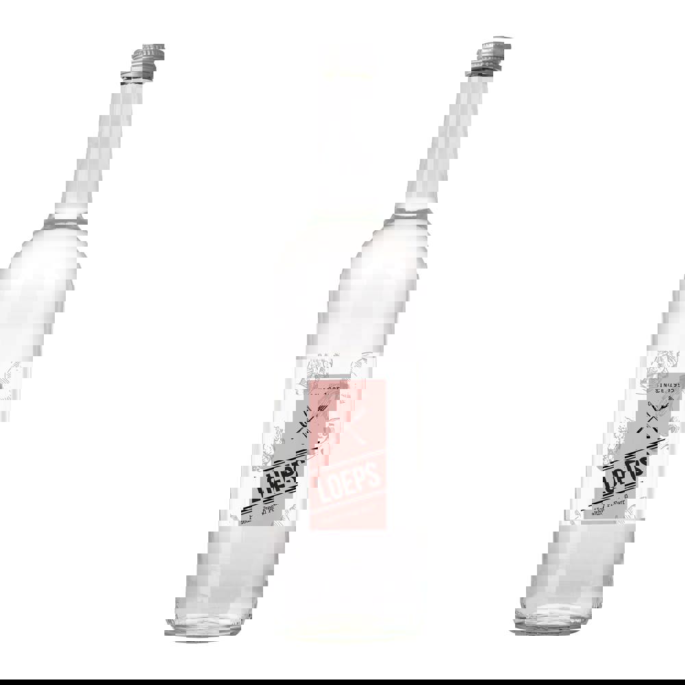 Glass bottle with 750 ml spring water