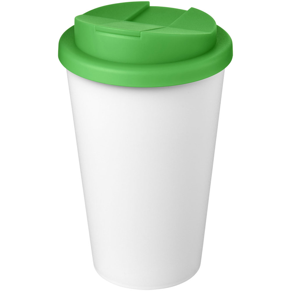Americano® Eco 350 ml recycled tumbler with spill-proof lid - Green, White