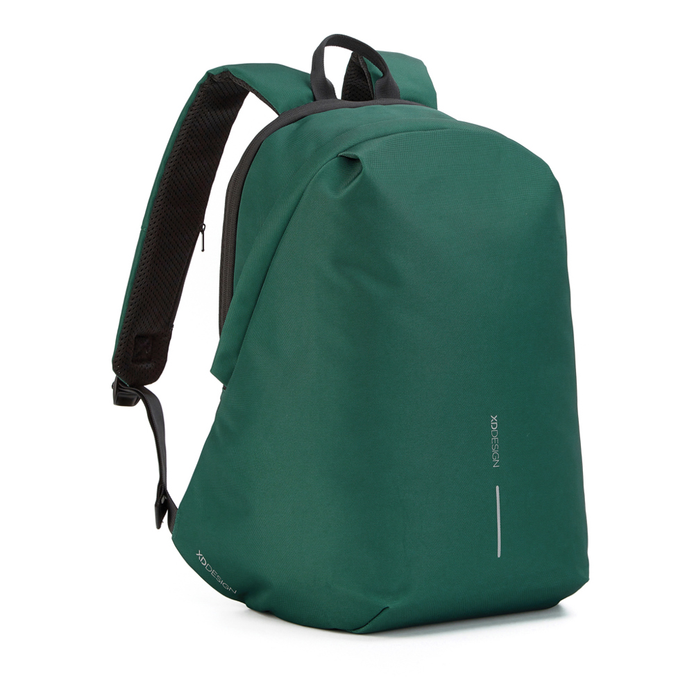 Bobby Soft, anti-theft backpack - forest green, black (± PMS 316/ ± PMS Black)