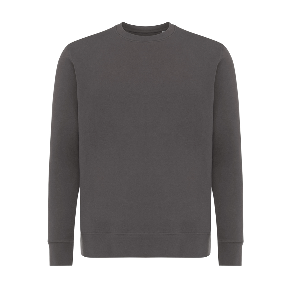 IQONIQ Etosha lightweight recycled cotton crew neck - anthracite (± PMS 19-3900 TCX)
