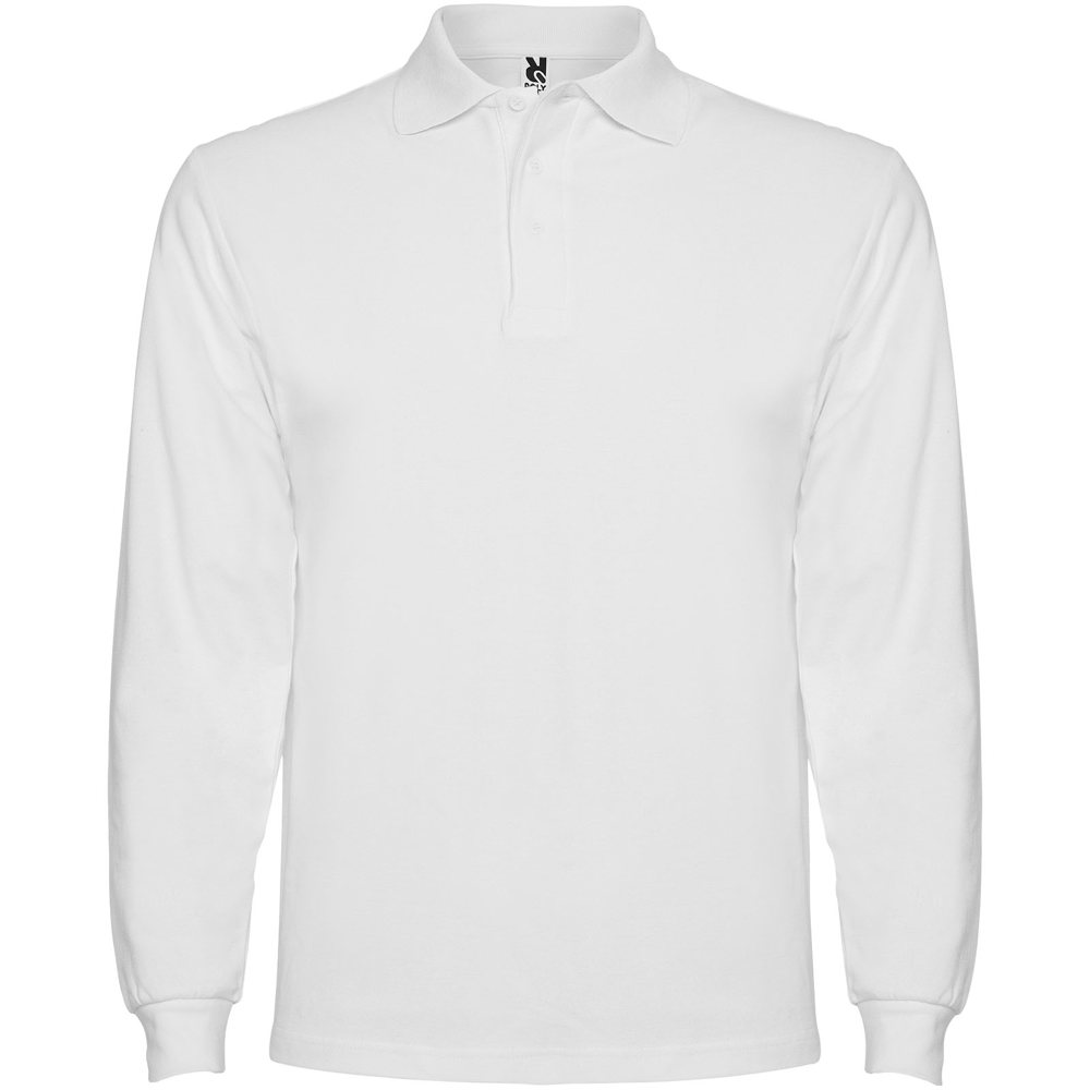 Estrella long sleeve men's polo - white